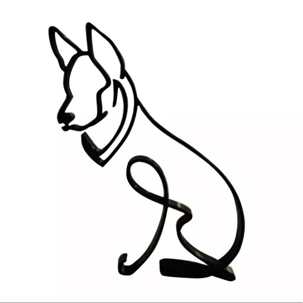 Dog Sculpture Metal Dogs lovers home decor accent art tabletop decoration NEW